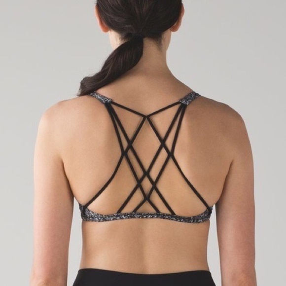 LULULEMON Free To Be Zen Bra Size 10 Color Black/Gray - Picture 1 of 4